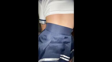 I put on a schoolgirl costume for him so that he would fuck me hard from behind