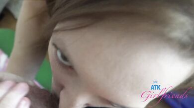 Behind-the-scenes fun hooking up with fresh-faced Storm Rose, pussy play and tease POV