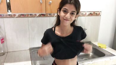 I make my stepsister suck my cock in the new house our parents bought HD porn