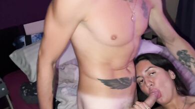 Bisexual party in my bedroom Cum in her friend's ass