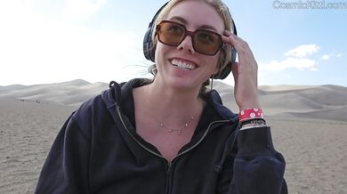 Tits out in Desert… Nude Travel Vlog!! w Masturbating
