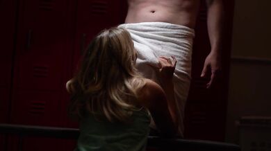 SLUT FUCKED by HUNG STRANGER in coed gym locker room | bonnie blue x van wylde