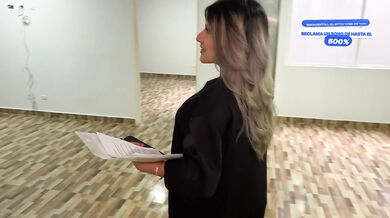 Hot blonde real state agent fucks her clients dick, wet pussy fucked balls deep - Naty Delgado