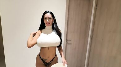 Sexy Big Natural Tits Brunette Fucking after Cinema - Lana Myers