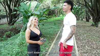 Outdoor sex with a big-titted stranger - Danner Mendez & Naty Delgado