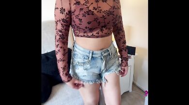 Girlfriend experience: Big ass Asian College student tries on clothes and ends up getting fucked