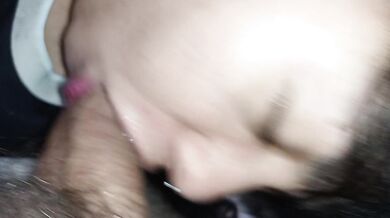 POV blowjob creampie, very close to the sucking with him cumming inside my mouth????‍