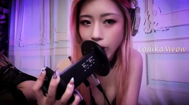 ASMR LICK,Black Suit,Sensitive Licking Long Tongue,sexy Sucking,Ahegao Feet Massage,LonikaMeow 香港 港女