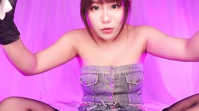 ASMR Hot Neighbor Girl Stuck in Bed Role Play Ear Eating & Ear Massage
