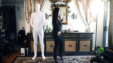 Dominatrix Mara's Guess My Pose Game 2 [Catsuit + Zentai Suit]