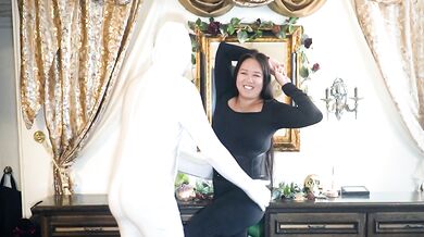 Dominatrix Mara's Guess My Pose Game 2 [Catsuit + Zentai Suit]