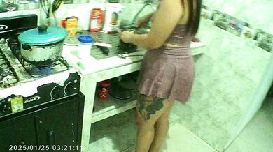 We are in love cooking and fucking at home