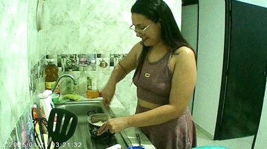 We are in love cooking and fucking at home