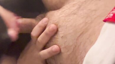 POV: I give my husband oral sex, then I show him how I put in my anal plug while I rub his cock against my pussy.