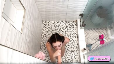 POV Shower Fantasy: Deepthroat + Mounted Riding with 2 Dildos — Intense Orgasm Tease
