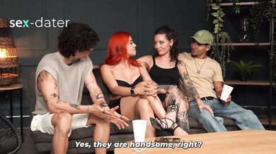 Very slutty friends share everything in an orgy! - DP in her tight pussy