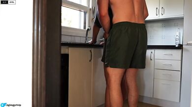 Rough Kitchen Fuck ends with facial - Amateur, blowjob, blonde babe