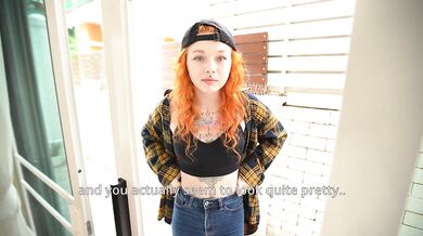 Cute courier girl forgot pizza but found a way to avoid getting fired by getting her holes fucked