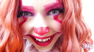 IT Takes Your Virginity! Hot Big Tits Clown Girl POV Creampie Fuck