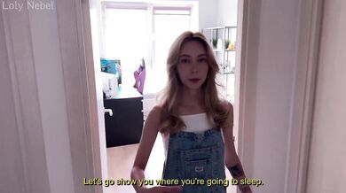 Asked for an overnight stay but it all ended with a creampie - Loly Nebel