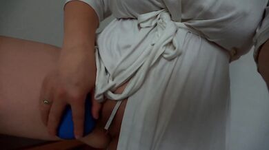 Wife with big tits craves morning sex. Blowjob and marital fucking in bed.