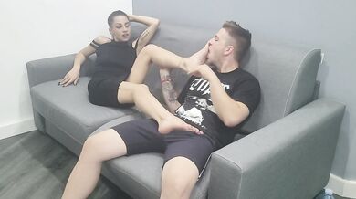 I let my husband lick my feet after a day at work! Hilarious ending!
