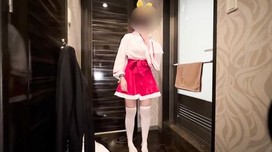 Halloween Shrine Girl Cosplay by 18 year old Japanese Student!