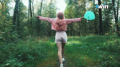 Cute lesbian got lost in the forest and ran into a forester's dick.