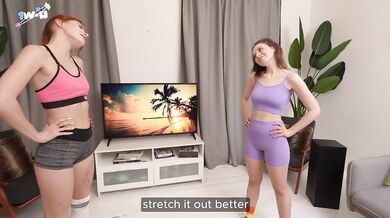 Seductive Stretching Lesson Leaves Girls Out Of Breath With Orgasms LGBT