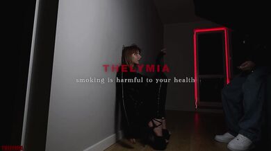 The red-haired bitch smokes while I fuck her in the mouth