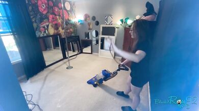 Vacuuming Carpet Powder