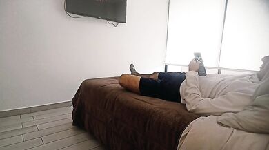 MY roommate fulfilling my fantasy of in lingerie ends in a delicious internal cumshot.