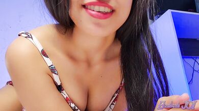 JOI ROLEPLAY-tu NOVIA CELOSA te provoca hasta correrte Morena culona/latina/POV/ASMR/Pink pussy