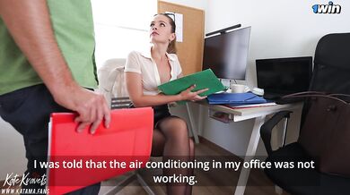 Hot Perverted Secretary Seduced and Fucked Her Strict Boss in the Office - Kate Kravets