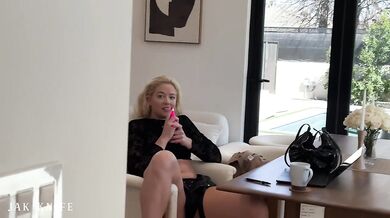 Big Booty Office Slut gets laid o̶f̶f̶ after masturbating at work - River Lynn
