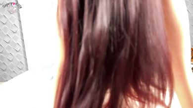 Stepdaughter with Juicy Body in Sexy Lingerie do Hairjob and Sucking - Cum in Mouth from Stepdad