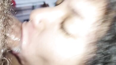 lots of saliva and spit in this torturous blowjob, lucky guy‍