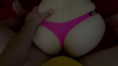 My Best Friend Blowjob My Dick and I Fucked her in Front of the Mirror GYM Pants