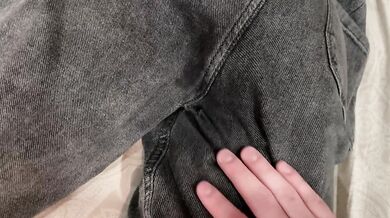 He wouldn't take my jeans off, so he tore them. fucking me