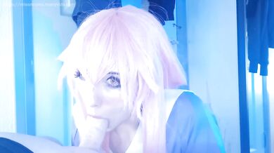 honry yandere girl gives rough blowjob, bounces her big ass in reverse cowgirl, multiple cum on ass