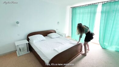 Owner of the apartment fucks a young tenant in the ass