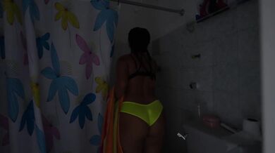 Forbidden outdoor shower: love turns to lust