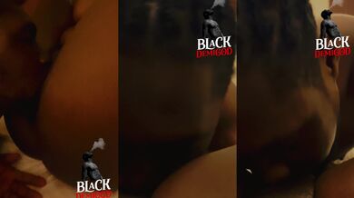 Licking every messy drop off this ebony chocolate–flavored pussy