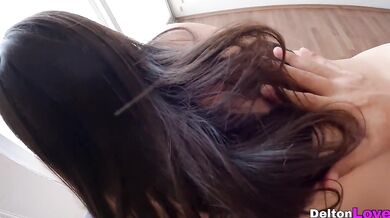 guy spanks his girlfriend for being a bad girl and eats her shaved vagina