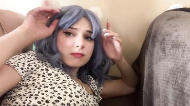 Teen with blue hair gives me ASMR and gives me anal