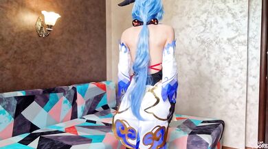 Genshin Impact Ganyu Fucking her pussy with dildo