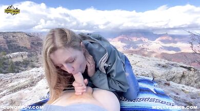 EPIC HIKING FUCKING A BIG BOOTY AMATEUR BLONDE ON TOP OF A CLIFF - Horny Hiking ft Molly Pills POV 4