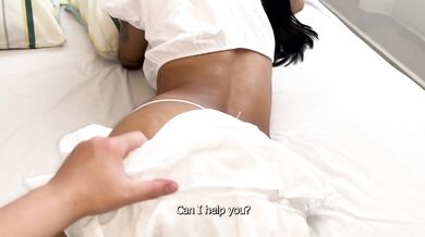 I wake up my stepsister to fuck I give him my CUM on his face!