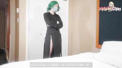Tatsumaki got the Stranger's Cum on Her Pussy While Getting Oil Massage and Squirt All Over the Bed