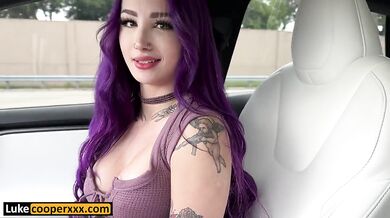 Tesla Autopilot Squirting & Fucking - Sexy Valerica Steele